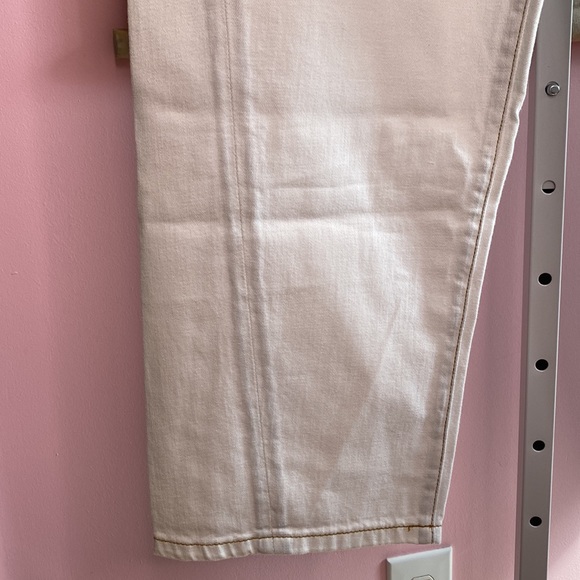 Sandrine Rose Jeans Size 30 White/Mustard Stitching NWT Retail $198 - Picture 5 of 9